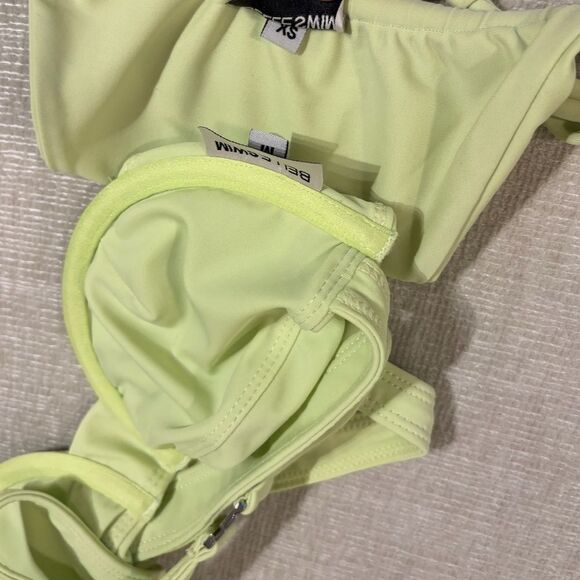 FP x Belle the Label Bikini Set Oracle Top Bare Bottom Honeydew Medium XS NEW - Picture 9 of 13